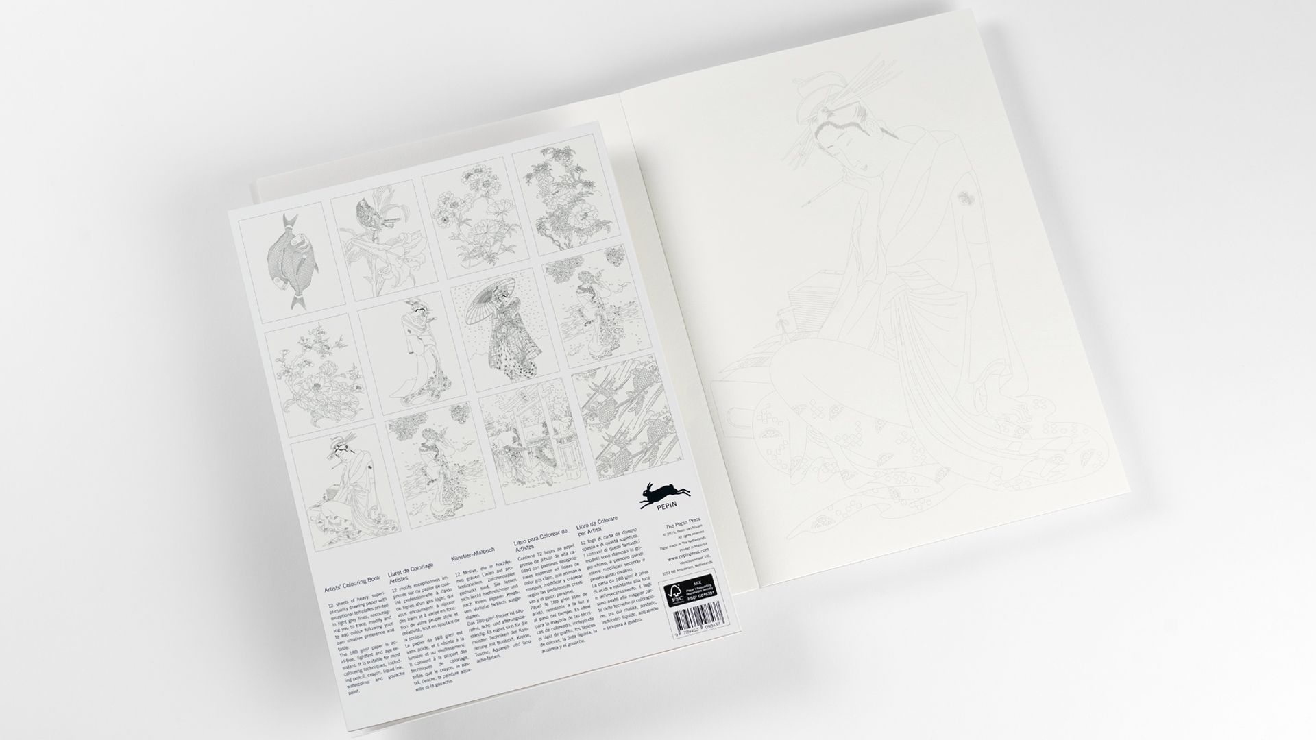 THE PEPIN PRESS | Libro A3 ilustraciones para colorear - Japan New Ed - Imagen 6