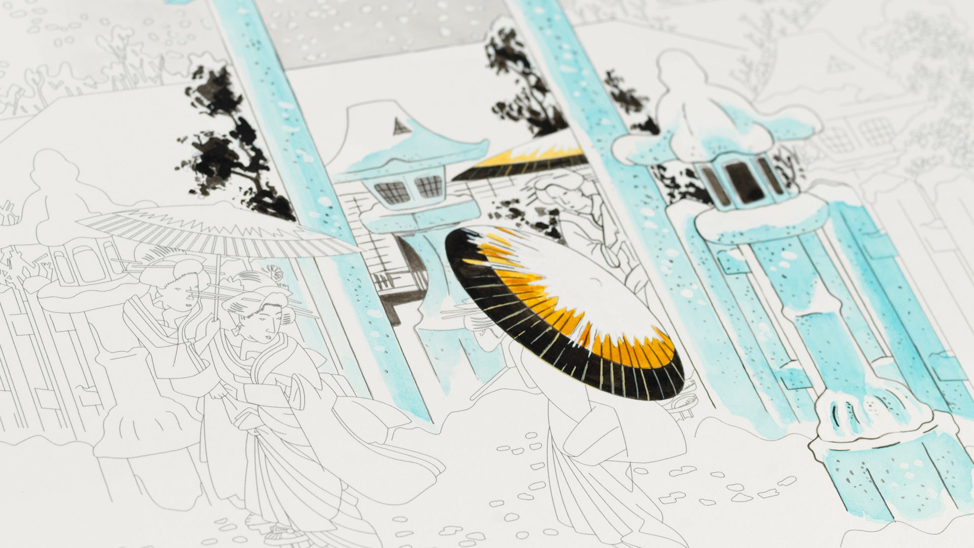 THE PEPIN PRESS | Libro A3 ilustraciones para colorear - Japan New Ed - Imagen 2