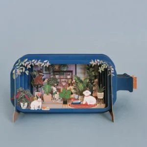 ALLJOY DESIGN | Tarjeta de Felicitación 3D - Message in A Bottle - Plants and dogs