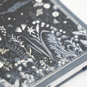 ARCHER & OLIVE | Cuaderno cuadrado (20x20 cm) Malla Puntos Kraft - Moonlit Garden