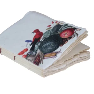 EPIGRAM | Cuaderno A5 Liso Artesanal Algodón - Red bird Nassau