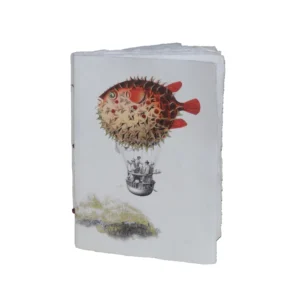 EPIGRAM | Cuaderno A5 Liso Artesanal Algodón - Hot air balloon