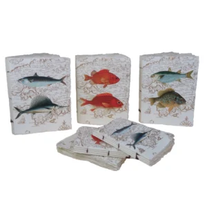 EPIGRAM | Cuaderno A5 Liso Artesanal Algodón - Fishes