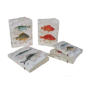EPIGRAM | Cuaderno A5 Liso Artesanal Algodón - Fishes