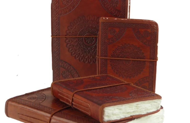 EPIGRAM | Cuaderno B7 cm Liso Artesanal Algodón – Camel Leather