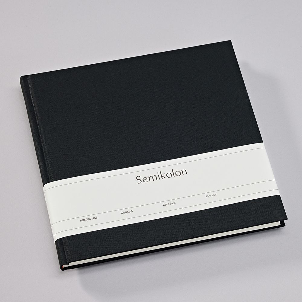 SEMIKOLON | Libro de Firmas Guestbook HERITAGE LINE - Black