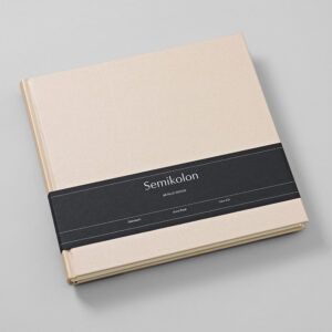 SEMIKOLON | Libro de Firmas Guestbook METALLIC - Satin Champagne