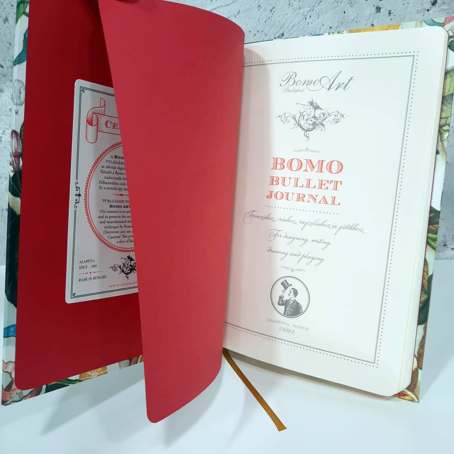 BOMO ART | Cuaderno Bullet Journal Malla puntos A5 Cuero - Roses - Imagen 5