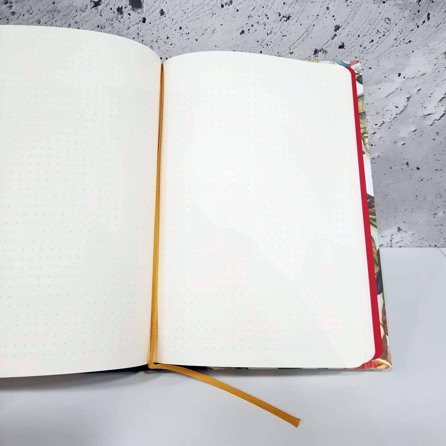 BOMO ART | Cuaderno Bullet Journal Malla puntos A5 Cuero - Roses - Imagen 3