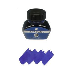DIVINE DESIGN | Tintero Vidrio 30 ml – Azul Real