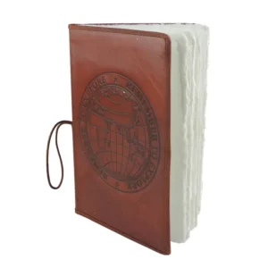 EPIGRAM | Cuaderno A5 Liso Artesanal Algodón - Leather Globe World Map