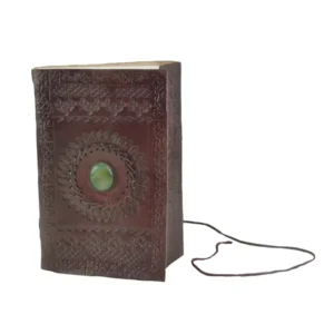 EPIGRAM | Cuaderno A5 Liso Artesanal Algodón - Leather Onyx Stone