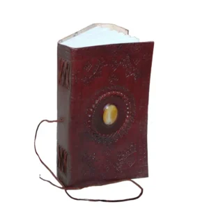 EPIGRAM | Cuaderno A6 Liso Artesanal Algodón - Leather Onyx Stone