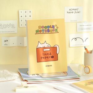 ICONIC | Cuaderno Rayado B5 DOODLE - 01 Cream Yellow