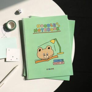 ICONIC | Cuaderno Rayado B5 DOODLE - 03 Green