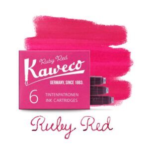 KAWECO | Caja 6 Cartuchos Tinta Ruby Red - Burdeos