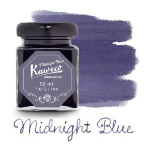 KAWECO | Tintero de cristal 50 ml Midnight Blue - Azul Oscuro