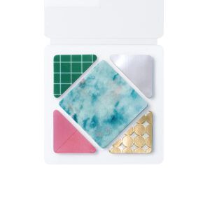 KING JIM | Pegatinas Coffret COSMETIC MOTIF - Square Forest Green