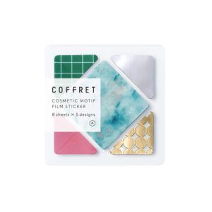 KING JIM | Pegatinas Coffret COSMETIC MOTIF - Square Forest Green