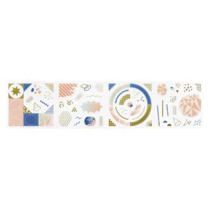 KING JIM | Rollo Pegatinas (120) COFFRET ROLL - Apricot Orange