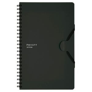 KOKUYO | Cuaderno Soft Ring A5 Slim Cuadriculado PENOTT - Negro