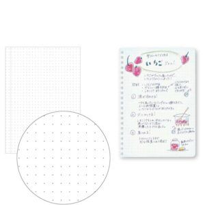 KOKUYO | Cuaderno Soft Ring B6 Malla Puntos 5 mm (80 hojas) - Blanco