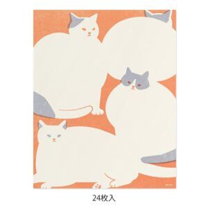 MIDORI | Bloc 24 Papeles de Carta Kimagure Easy&Cozy - Cat
