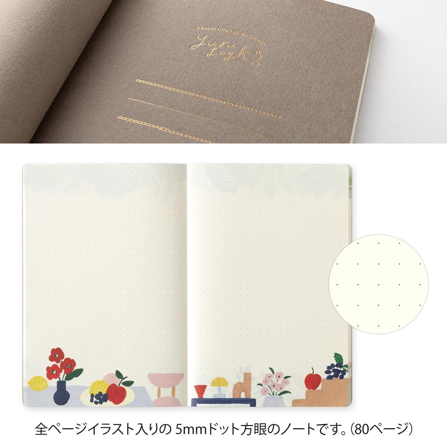 MIDORI | Cuaderno B6 Malla Puntos YURU LOG - Motif Textile - Imagen 2