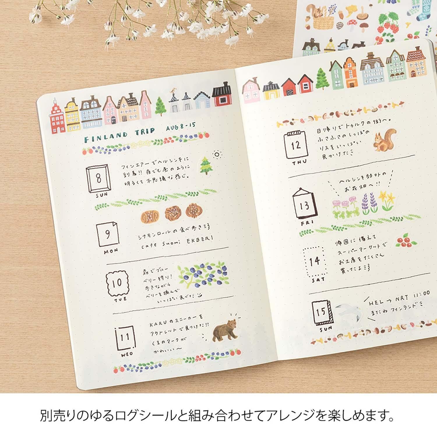 MIDORI | Cuaderno B6 Malla Puntos YURU LOG - Scandinavia - Imagen 5
