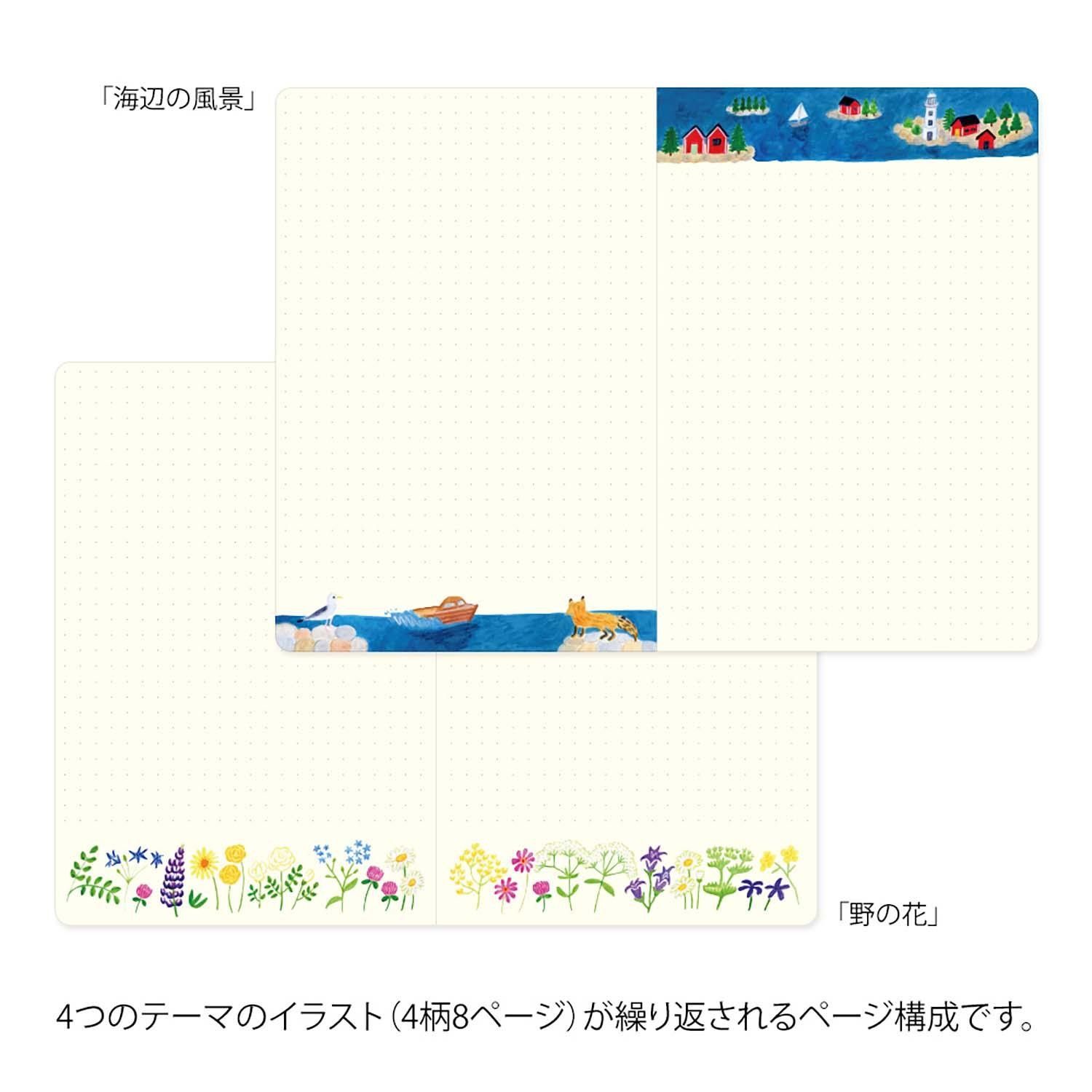 MIDORI | Cuaderno B6 Malla Puntos YURU LOG - Scandinavia - Imagen 3