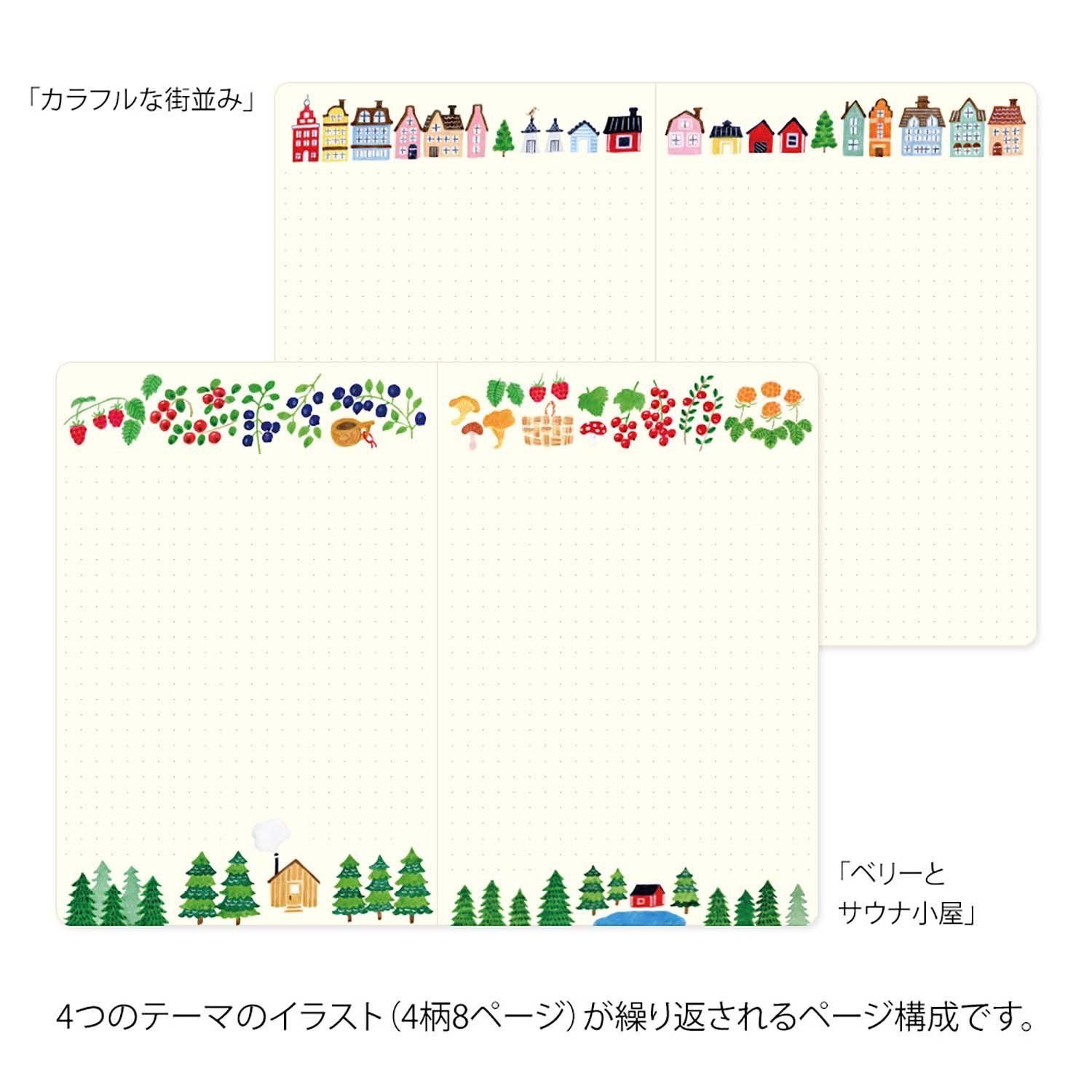 MIDORI | Cuaderno B6 Malla Puntos YURU LOG - Scandinavia - Imagen 4