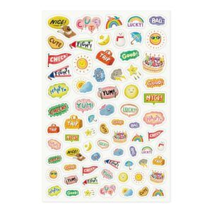 MIDORI | Pegatinas Washi Reposicionables YURU LOG - 1 hoja - Feeling
