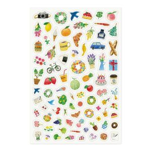 MIDORI | Pegatinas Washi Reposicionables YURU LOG - 1 hoja - Motif