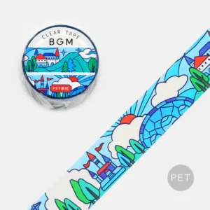 BGM | Masking Tape 20 mm x 5 m CLEAR STAINED GLASS - Castle Forest