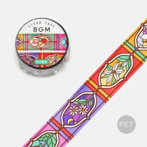 BGM | Masking Tape 20 mm x 5 m CLEAR STAINED GLASS - Floral Garden