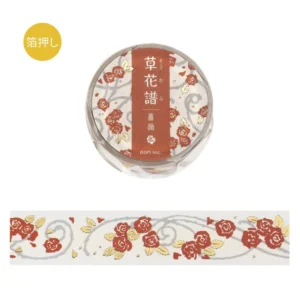 BGM | Masking Tape 20 mm x 5 m WILD FLOWERS GUIDE - Rose