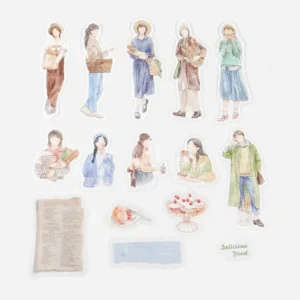 BGM | Pegatinas Sticker Flake COORDINATE WATERCOLOR (45) - Bakery