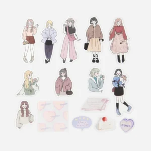BGM | Pegatinas Sticker Flake COORDINATE WATERCOLOR (45) - Fashion girl