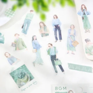 BGM | Pegatinas Sticker Flake COORDINATE WATERCOLOR (45) - Green