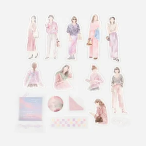 BGM | Pegatinas Sticker Flake COORDINATE WATERCOLOR (45) - Pink