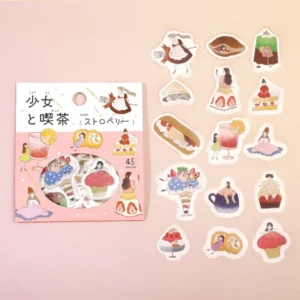 BGM | Pegatinas Sticker Flake GIRL & CAFE (45) - Strawberry