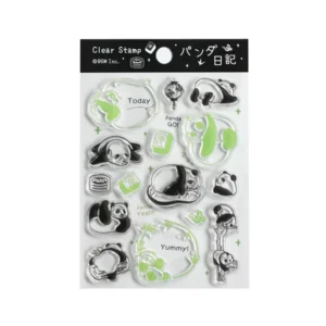 BGM | Set 15 Sellos para Metacrilato CLEAR STAMP - Panda Diary