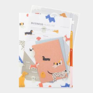 MIDORI | Archivador 3 fundas transparentes A4 - Dogs