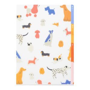 MIDORI | Archivador 3 fundas transparentes A4 - Dogs