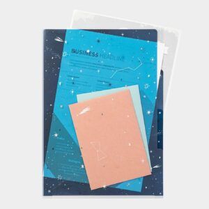 MIDORI | Archivador 3 fundas transparentes A4 - Starry Sky