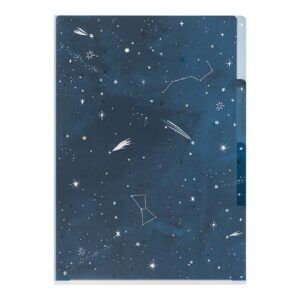 MIDORI | Archivador 3 fundas transparentes A4 - Starry Sky