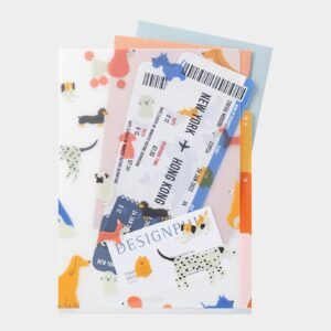 MIDORI | Archivador 3 fundas transparentes A5 - Dogs