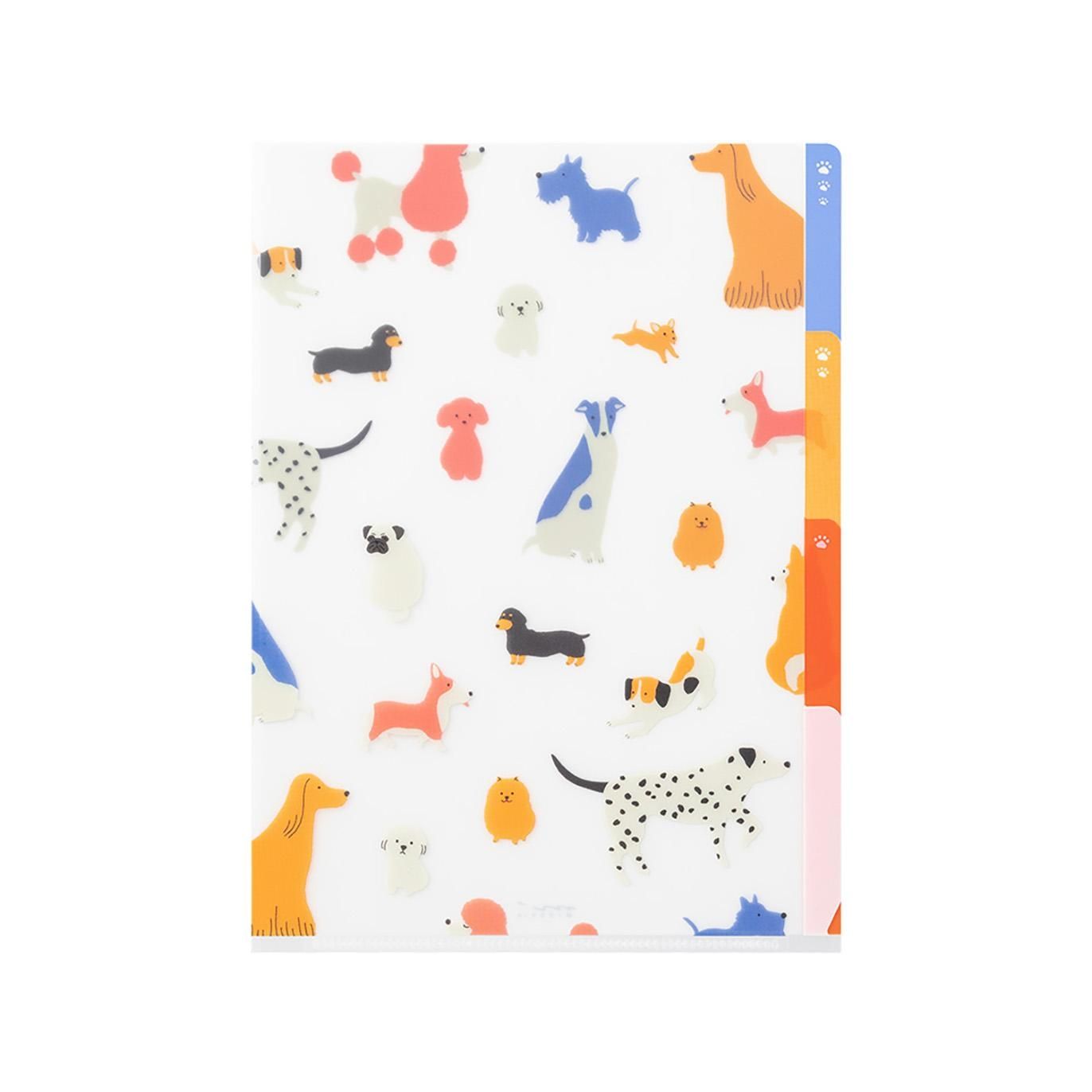 MIDORI | Archivador 3 fundas transparentes A5 - Dogs