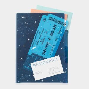 MIDORI | Archivador 3 fundas transparentes A5 - Starry Sky