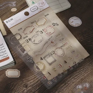 BGM | Set 30 Sellos para Metacrilato CLEAR STAMP - Vintage